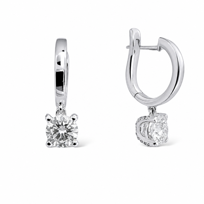 1,50 CT SOLITAIRE DROP HUGGIE 