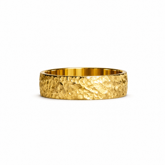 5mm Hammered Wedding Band