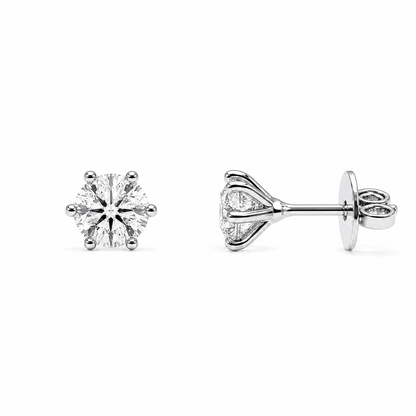 CLOUS SOLITAIRES À SIX Griffes 0,55 CT 