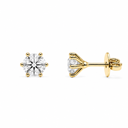 CLOUS SOLITAIRES À SIX Griffes 0,55 CT 