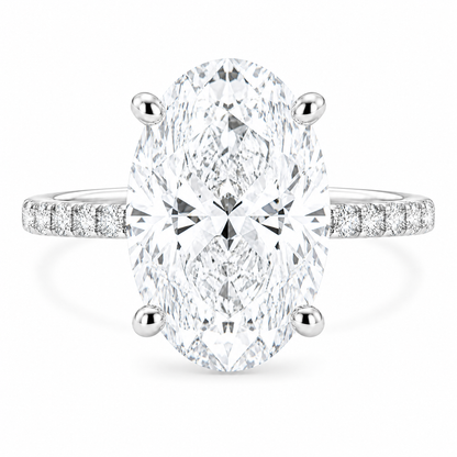 OVAL WITH SIDE DIAMONDS