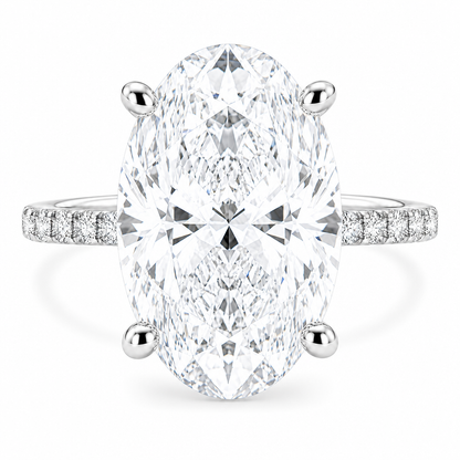 OVAL WITH SIDE DIAMONDS