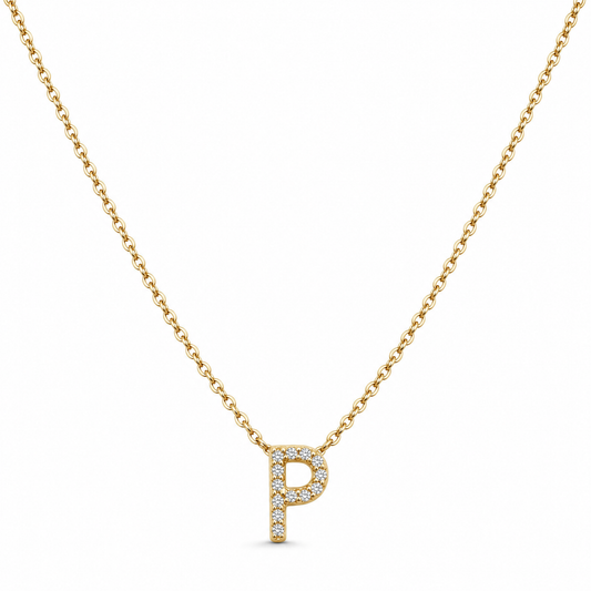 DIAMOND INITIAL NECKLACE
