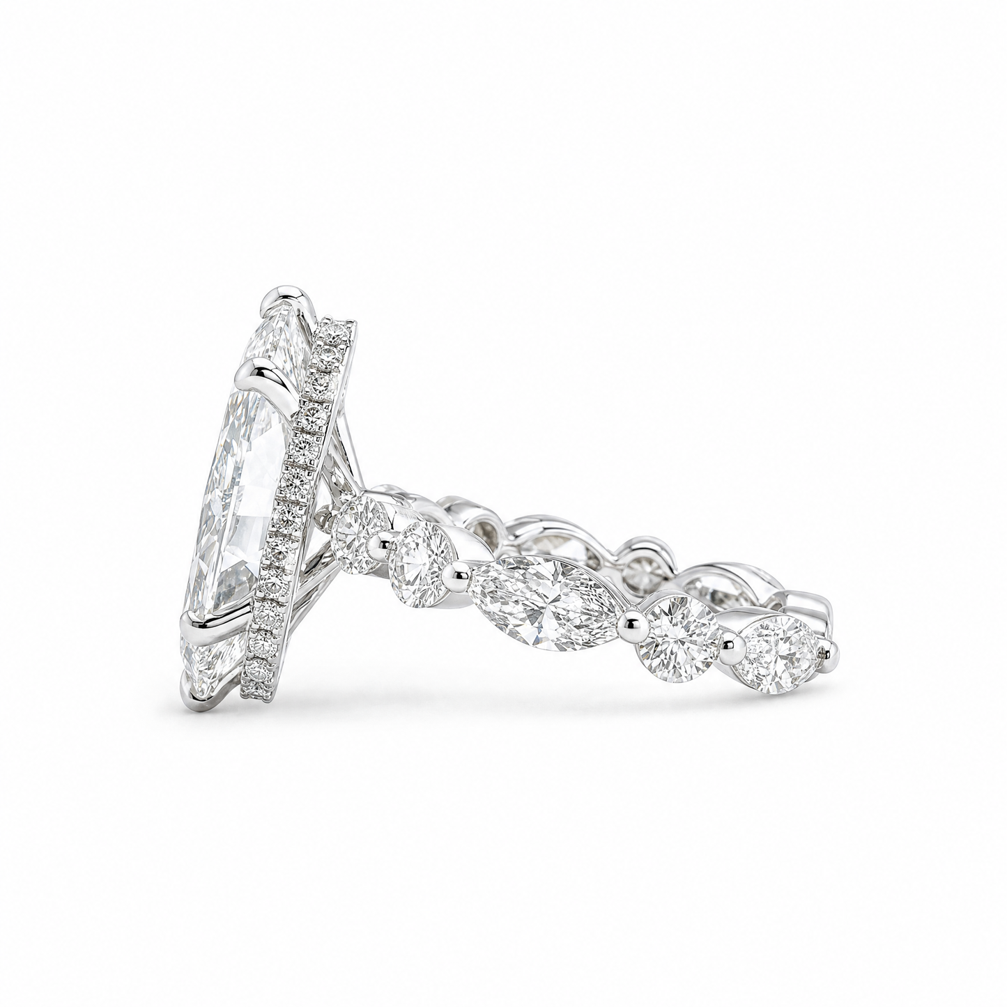2.01 CT MARQUISE SOLITAIRE MIXED PAVE