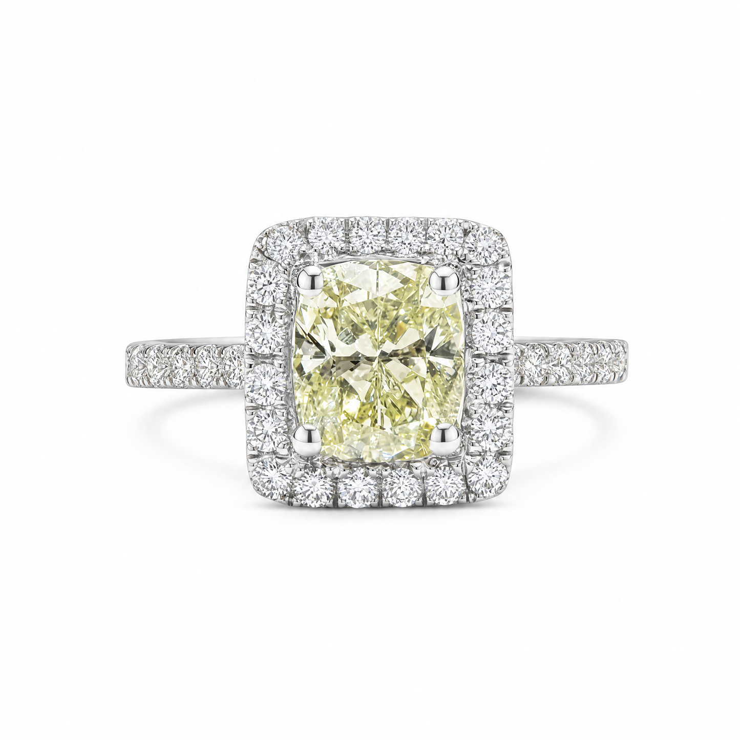 LIGHT FANCY YELLOW CUSHION CUT