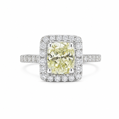 LIGHT FANCY YELLOW CUSHION CUT