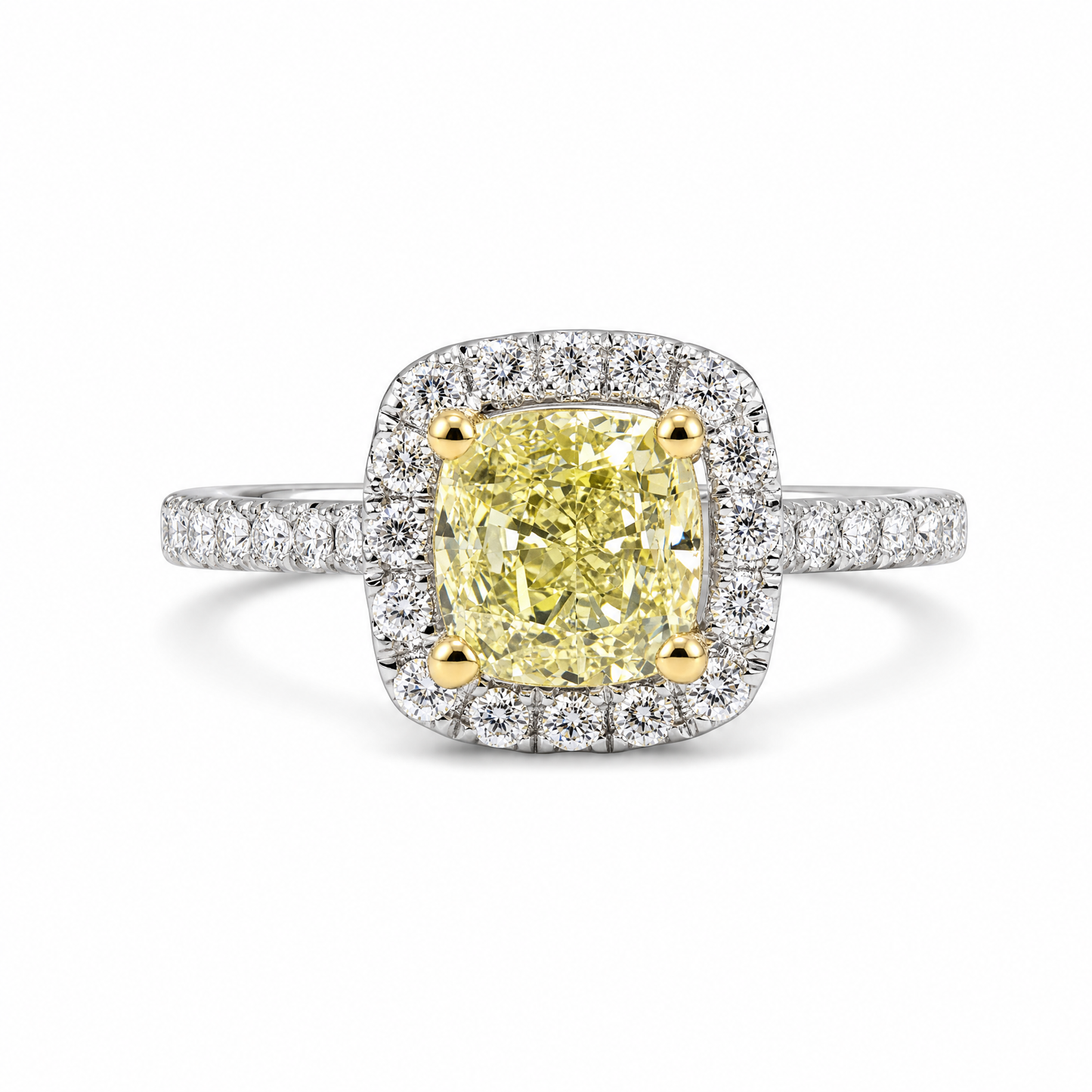 FANCY LIGHT YELLOW CUSHION CUT