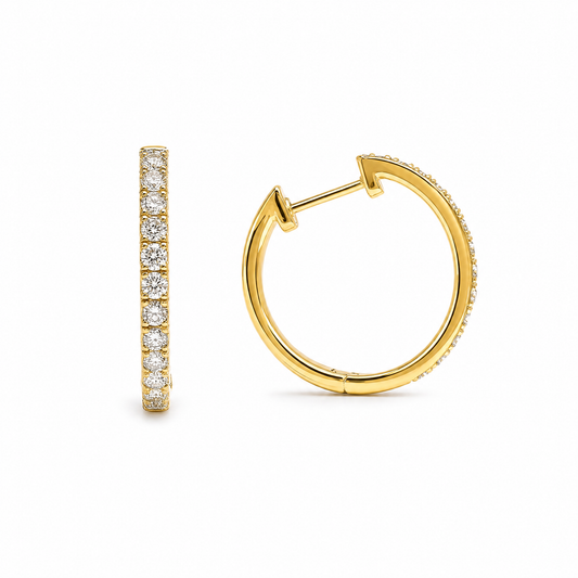 THIN DIAMOND HOOPS (S)