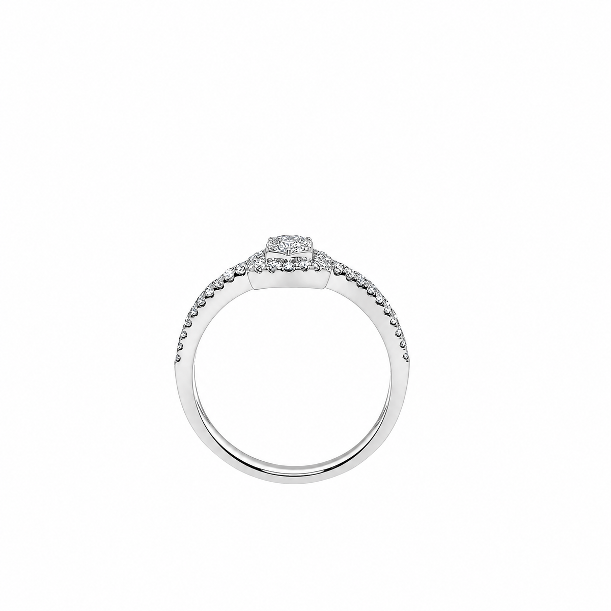Bague en diamant avec armure
