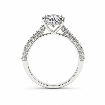 OVAL SOLITAIRE HIDDEN HALO PAVE
