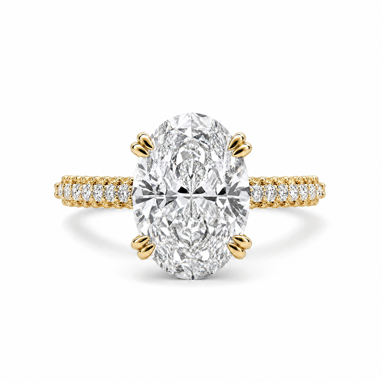 OVAL SOLITAIRE HIDDEN HALO PAVE