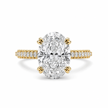 OVAL SOLITAIRE HIDDEN HALO PAVE