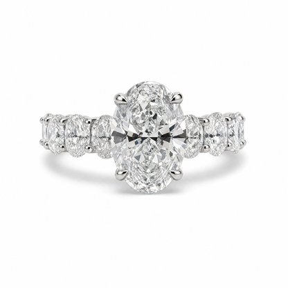 OVAL SOLITAIRE HALO PAVE