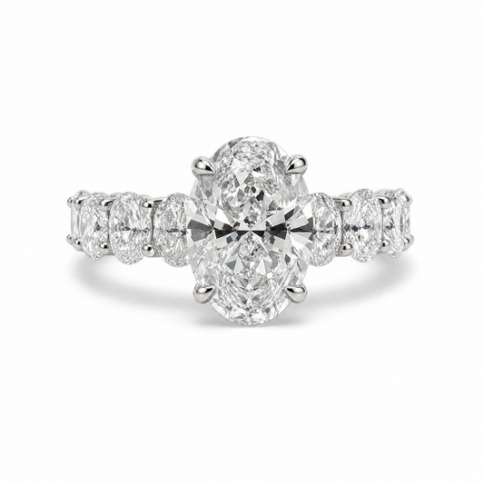 OVAL SOLITAIRE HALO PAVE