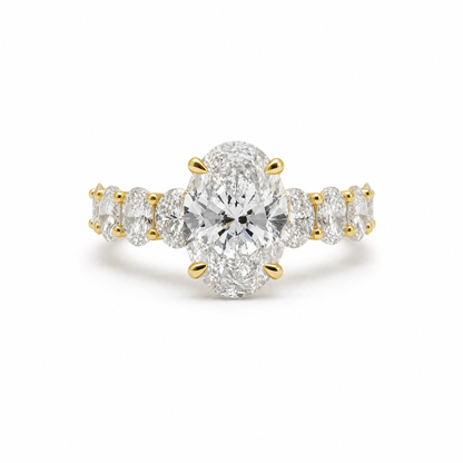OVAL SOLITAIRE HALO PAVE