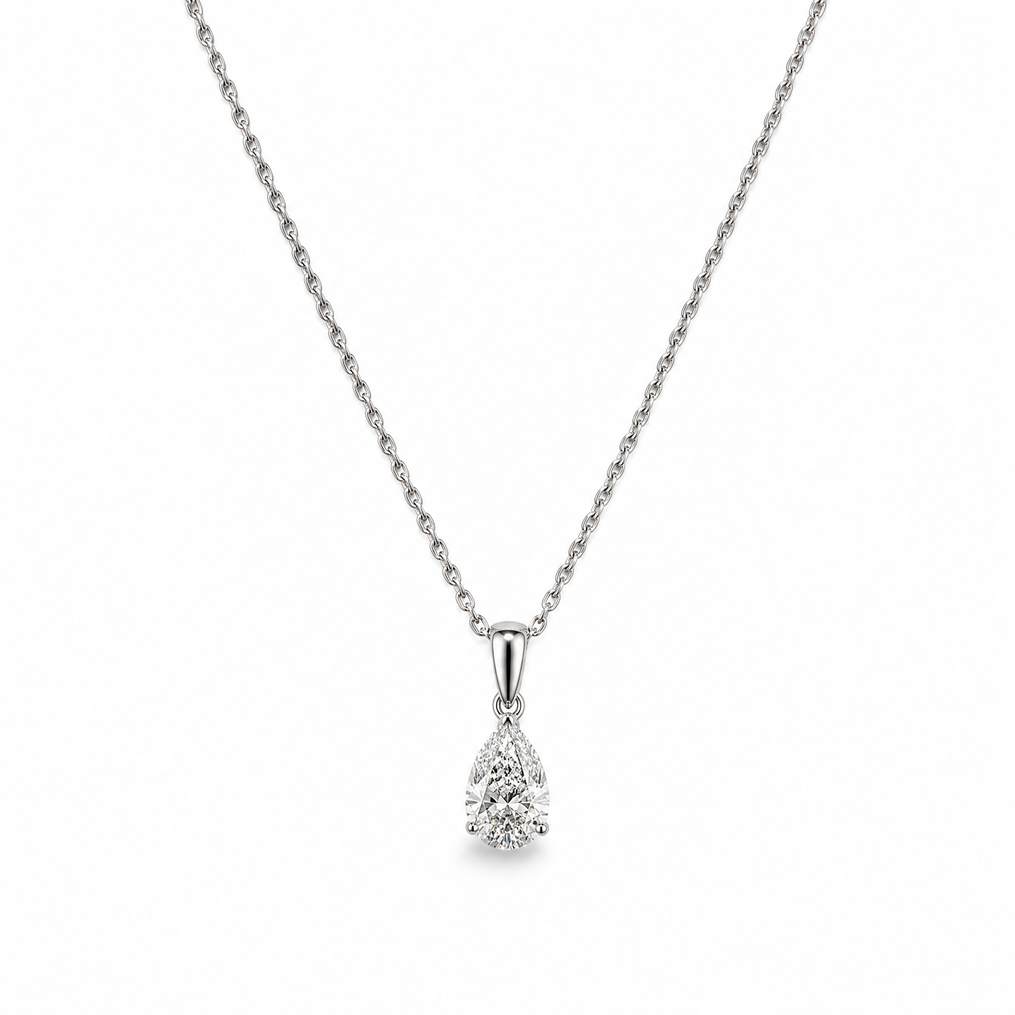 PEAR SOLITAIRE PENDANT
