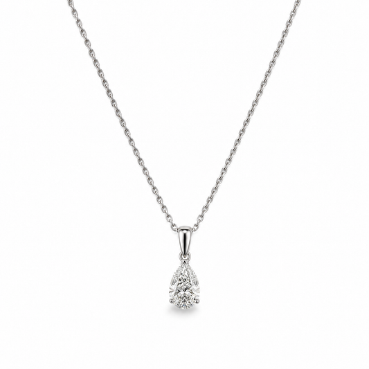 PEAR SOLITAIRE PENDANT