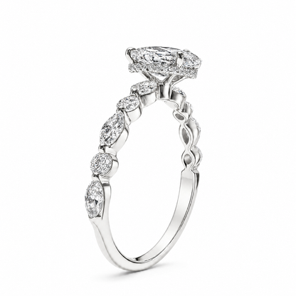 OVAL SOLITAIRE MIXED PAVE (WG)