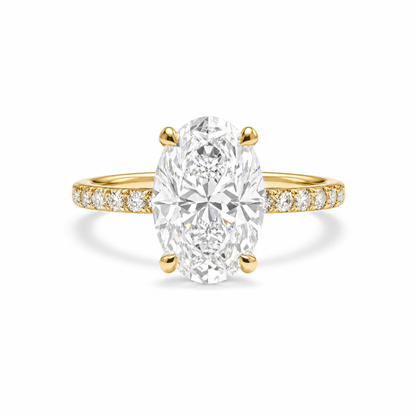 OVAL WITH SIDE DIAMONDS