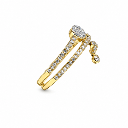 Ring met spiraalvormige diamant 