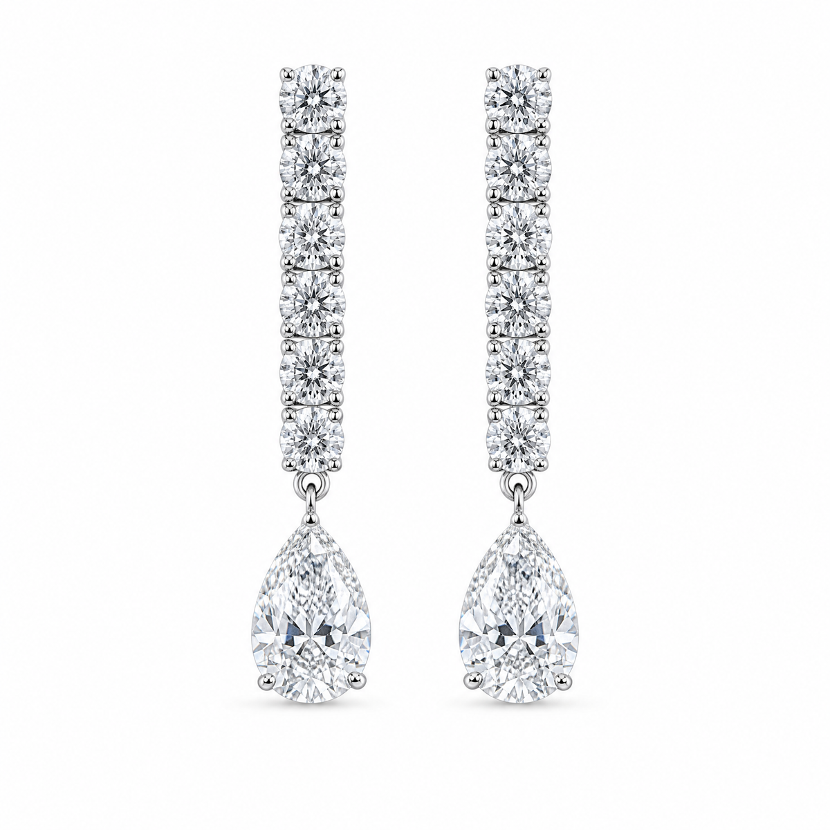 BOUCLES D'OREILLES TENNIS EN FORME DE POIRE 