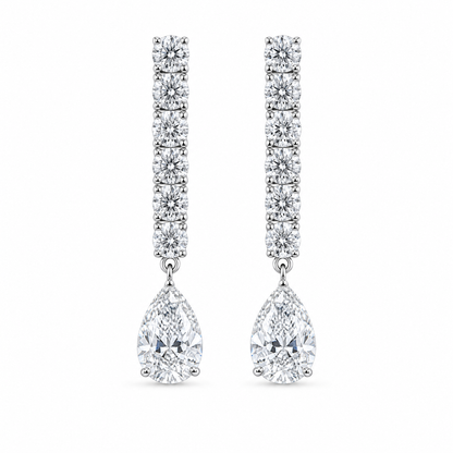 BOUCLES D'OREILLES TENNIS EN FORME DE POIRE 