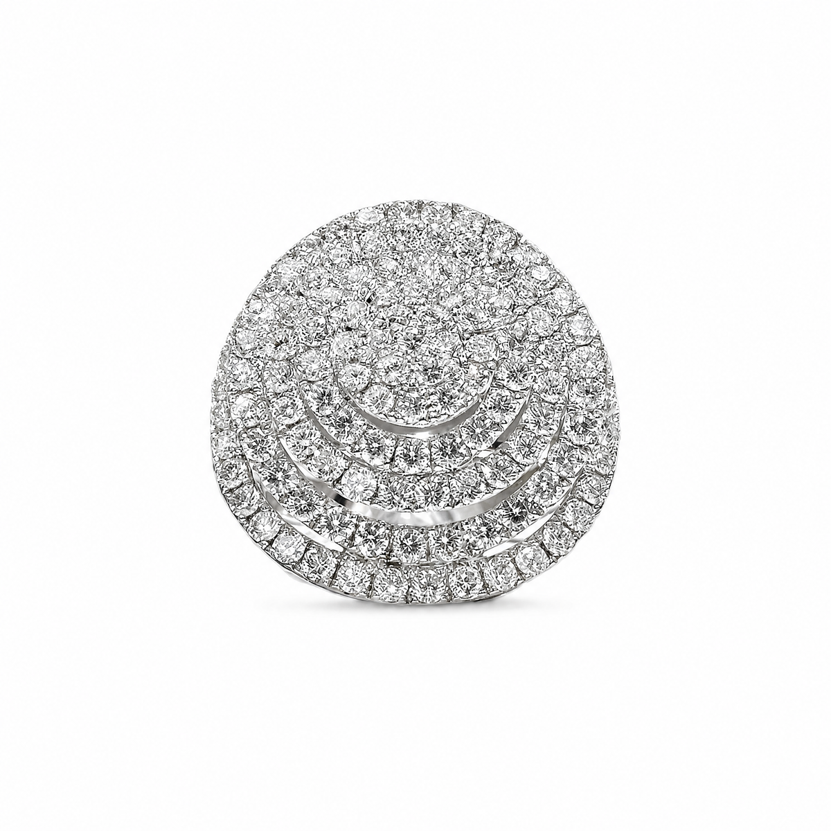 Spiraalvormige diamanten ring 