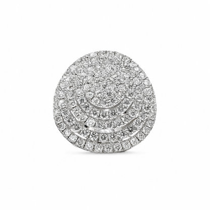 Spiraalvormige diamanten ring 