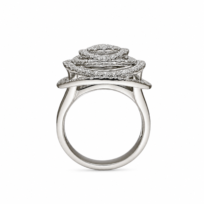 Spiraalvormige diamanten ring 
