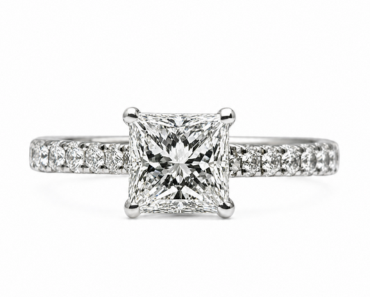 PRINCESS CUT PAVÉ RING