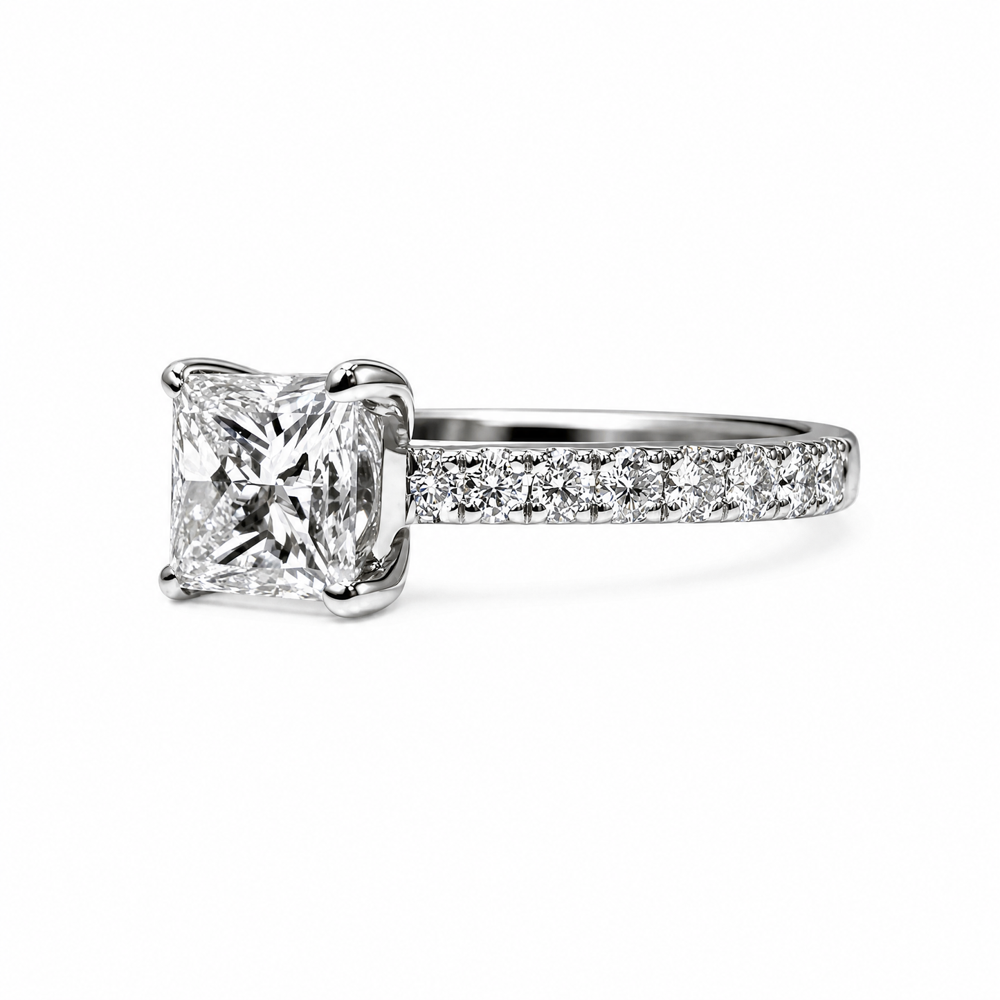 BAGUE PAVÉ TAILLE PRINCESSE 0,70 CT 