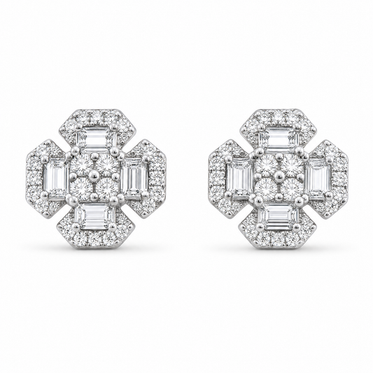 FLORAL DIAMOND EARRINGS