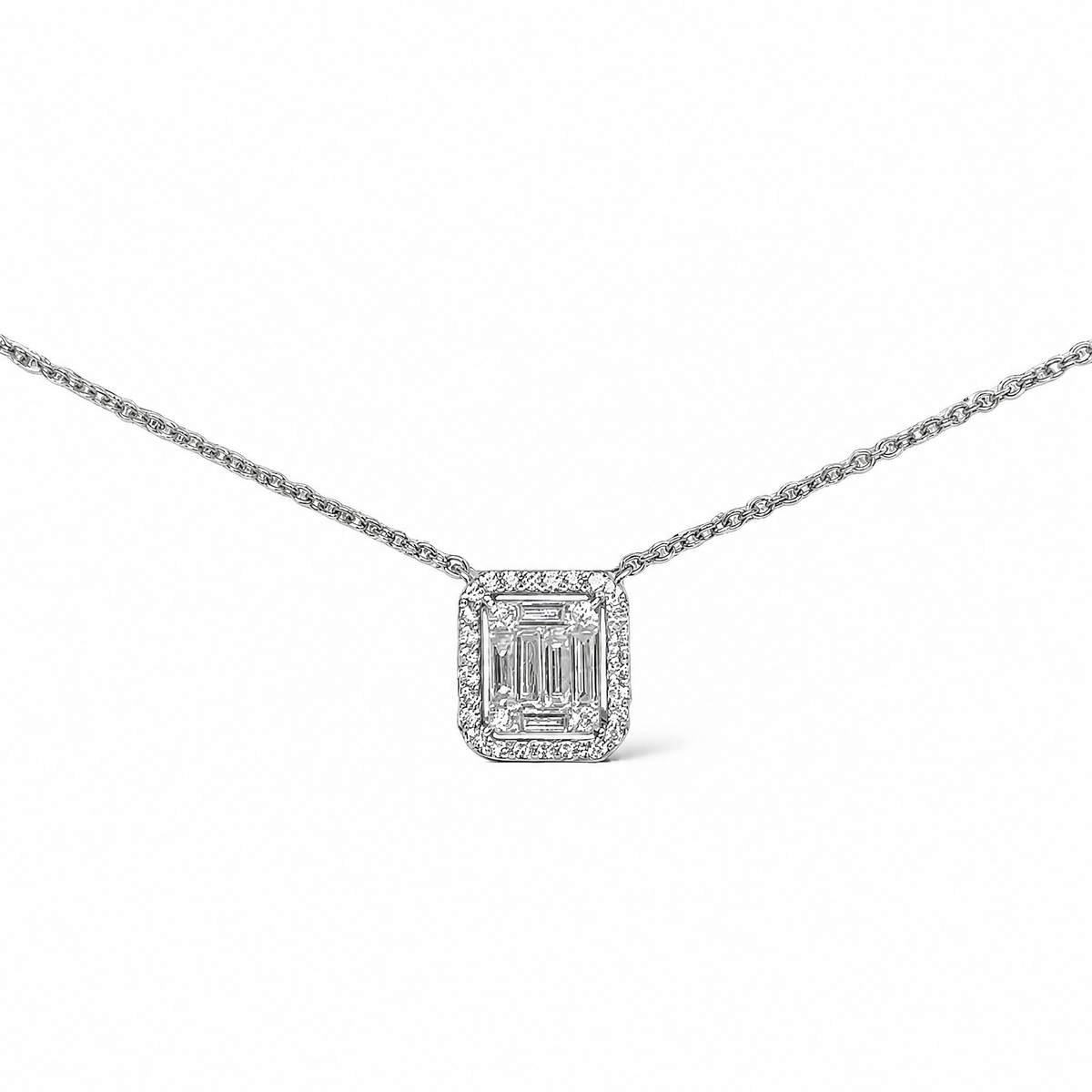 Collier réglable avec diamants illusion 