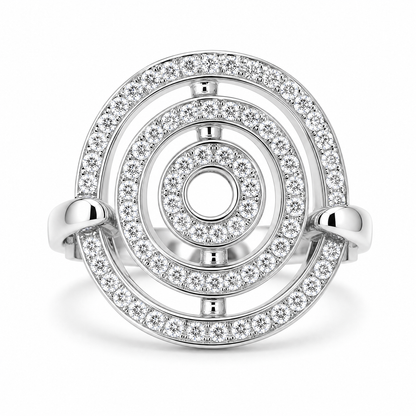 Bague en diamant circulaire