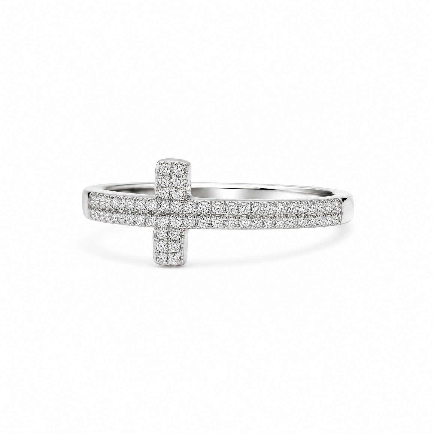 Bague Croix en Diamant 