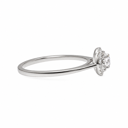 DOUBLE HALO ROUND SOLITAIRE RING