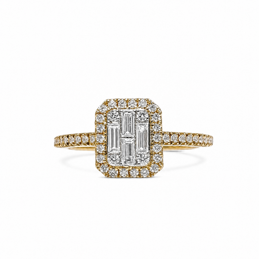 HALO ILLUSION DIAMOND RING
