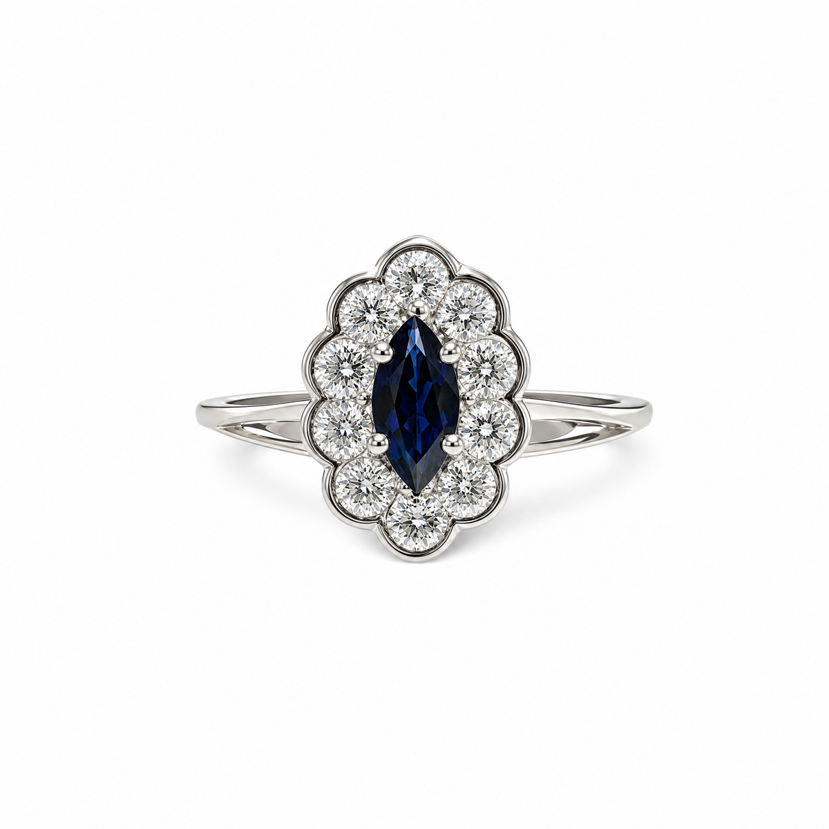 Bague Saphir et Diamants 