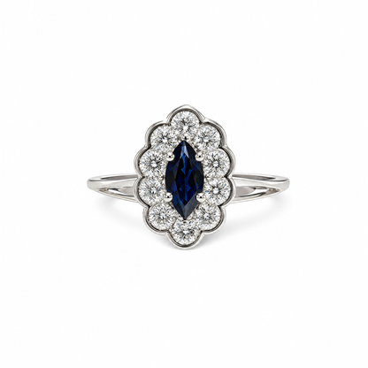 Bague Saphir et Diamants 
