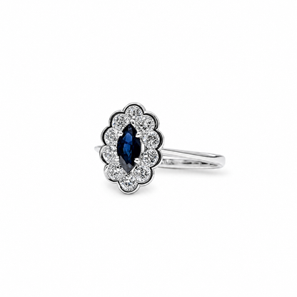 Bague Saphir et Diamants 