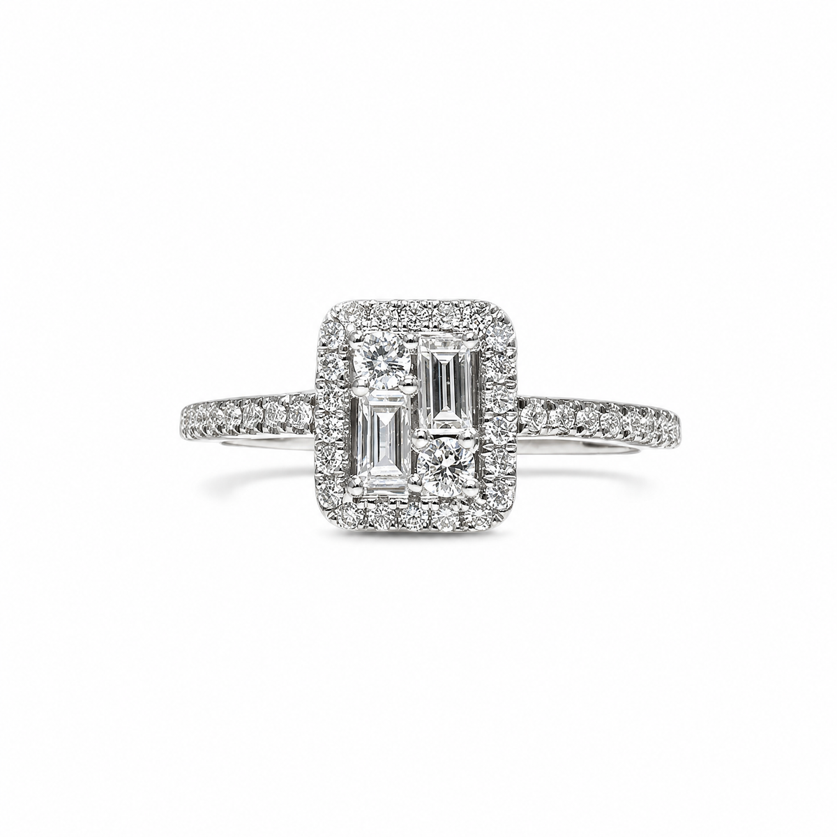 Halo Illusie Diamanten Ring 