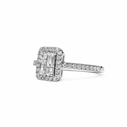 Halo Illusie Diamanten Ring 