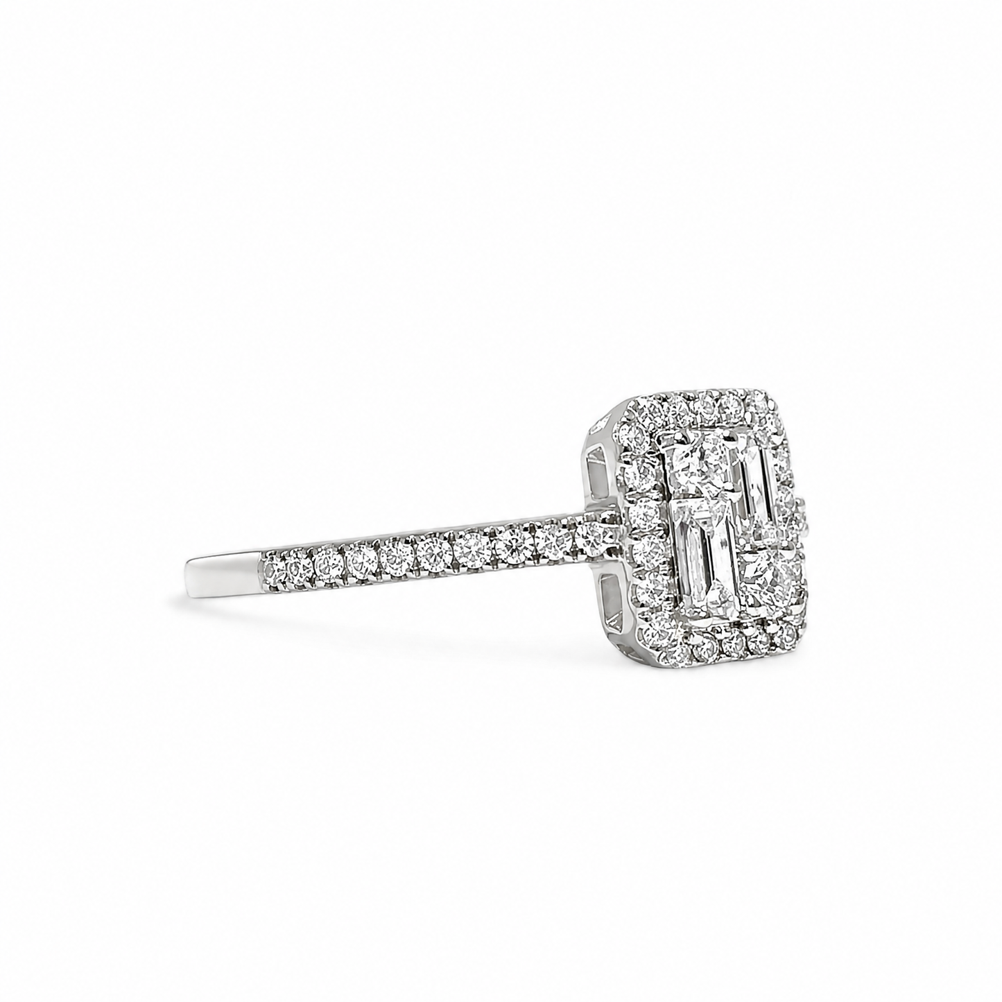 Halo Illusie Diamanten Ring 