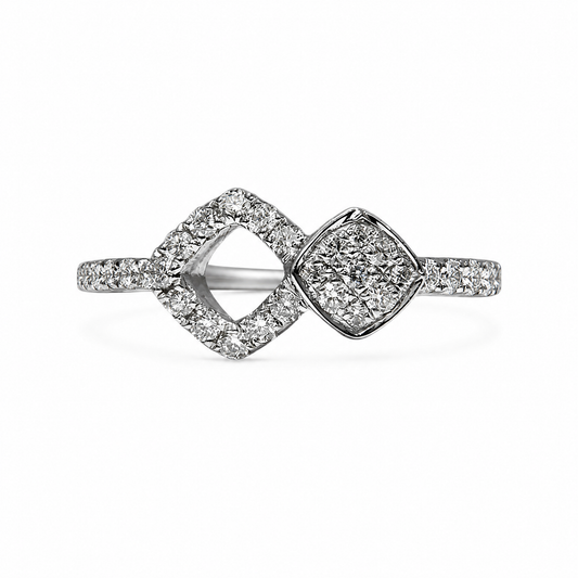 BAGUE DIAMANT FORME GEOMETRIQUE 