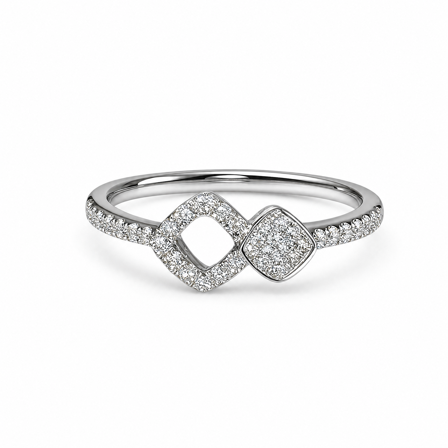 BAGUE DIAMANT FORME GEOMETRIQUE 