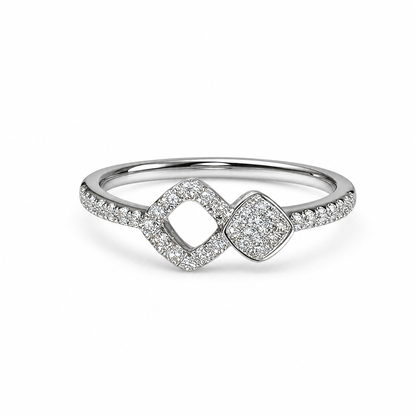 BAGUE DIAMANT FORME GEOMETRIQUE 