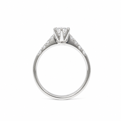ROUND SOLITAIRE PAVÉ RING