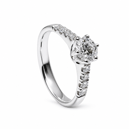 ROUND SOLITAIRE PAVÉ RING