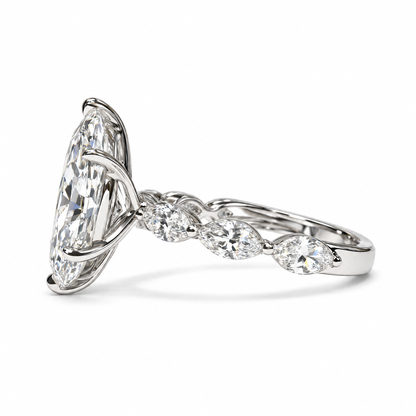 2.09 CT MARQUISE SOLITAIRE MIXED PAVE