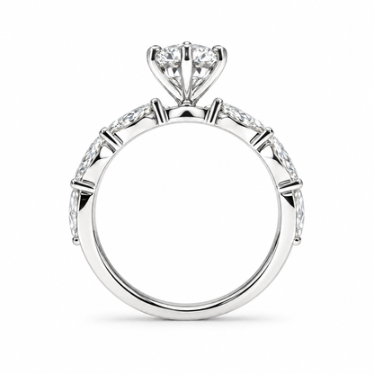 2.09 CT MARQUISE SOLITAIRE MIXED PAVE